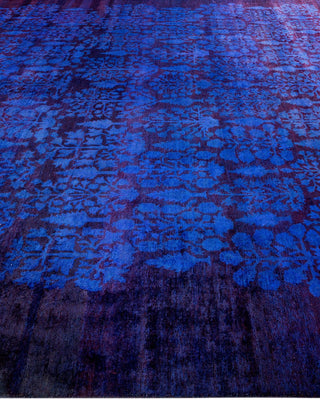 Contemporary Fine Vibrance Purple Wool Area Rug 10' 2" x 13' 6" - Solo Rugs