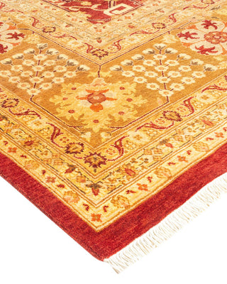 Contemporary Eclectic Red Wool Area Rug 10' 1" x 14' 3" - Solo Rugs