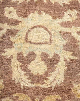 Contemporary Eclectic Brown Wool Area Rug 9' 0" x 11' 10" - Solo Rugs