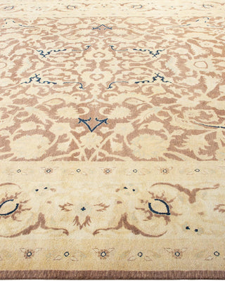Contemporary Eclectic Brown Wool Area Rug 9' 0" x 11' 10" - Solo Rugs