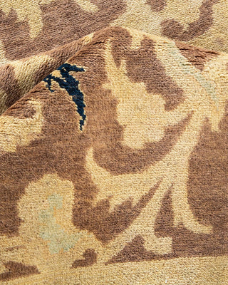 Contemporary Eclectic Brown Wool Area Rug 9' 0" x 11' 10" - Solo Rugs