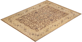 Contemporary Eclectic Brown Wool Area Rug 9' 0" x 11' 10" - Solo Rugs