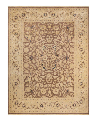 Contemporary Eclectic Brown Wool Area Rug 9' 0" x 11' 10" - Solo Rugs