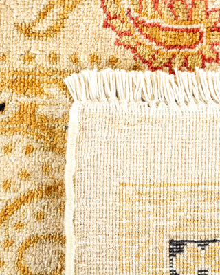 Contemporary Eclectic Ivory Wool Area Rug 9' 2" x 12' 1" - Solo Rugs