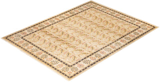 Contemporary Eclectic Ivory Wool Area Rug 9' 2" x 12' 1" - Solo Rugs