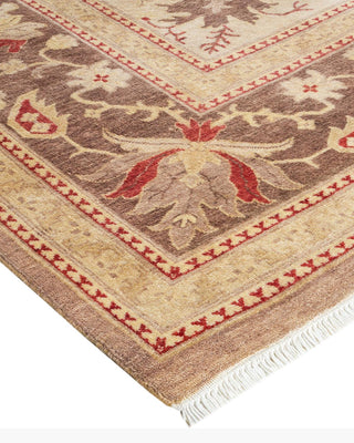 Contemporary Eclectic Beige Wool Area Rug 9' 4" x 12' 2" - Solo Rugs