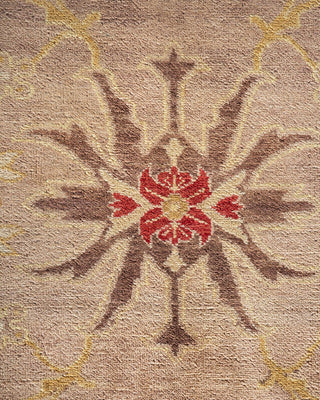 Contemporary Eclectic Beige Wool Area Rug 9' 4" x 12' 2" - Solo Rugs