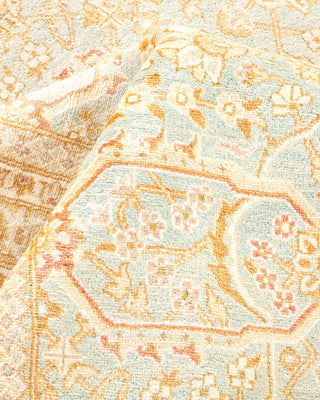 Traditional Mogul Light Blue Wool Area Rug 8' 0" x 9' 10" - Solo Rugs