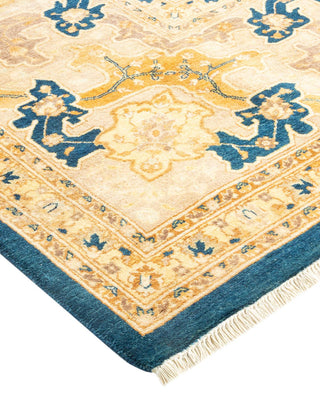 Traditional Mogul Blue Wool Runner 8' 3" x 13' 6" - Solo Rugs