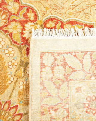 Traditional Mogul Yellow Wool Area Rug 8' 2" x 10' 3" - Solo Rugs