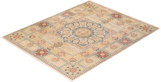 Traditional Mogul Ivory Wool Area Rug 8' 2" x 10' 2" - Solo Rugs