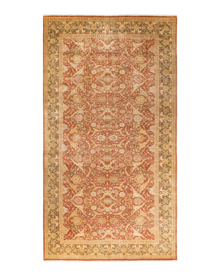 Traditional Mogul Brown Wool Area Rug 8' 1" x 14' 10" - Solo Rugs