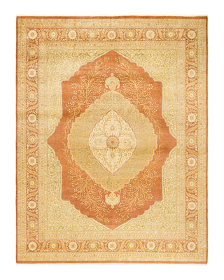 Traditional Mogul Brown Wool Area Rug 8' 2" x 10' 4" - Solo Rugs