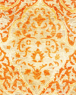 Traditional Mogul Orange Wool Area Rug 8' 2" x 10' 8" - Solo Rugs