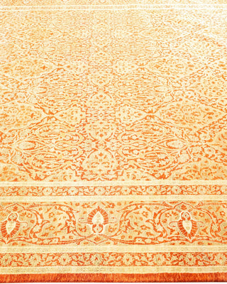 Traditional Mogul Orange Wool Area Rug 8' 2" x 10' 8" - Solo Rugs
