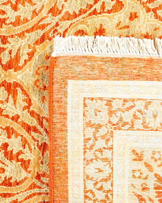 Traditional Mogul Orange Wool Area Rug 8' 2" x 10' 8" - Solo Rugs