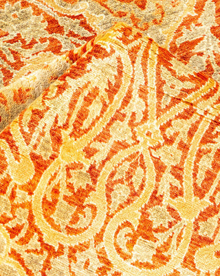 Traditional Mogul Orange Wool Area Rug 8' 2" x 10' 8" - Solo Rugs