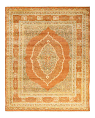 Traditional Mogul Brown Wool Area Rug 8' 2" x 10' 3" - Solo Rugs
