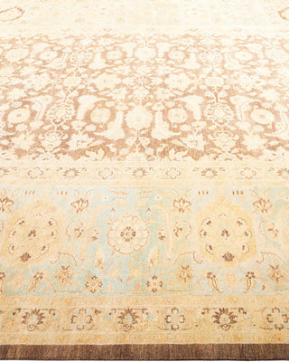 Traditional Mogul Brown Wool Area Rug 8' 4" x 10' 5" - Solo Rugs