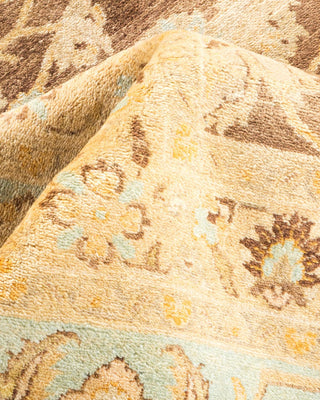 Traditional Mogul Brown Wool Area Rug 8' 4" x 10' 5" - Solo Rugs