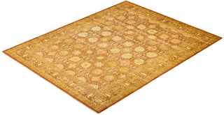 Traditional Mogul Brown Wool Area Rug 8' 2" x 10' 6" - Solo Rugs