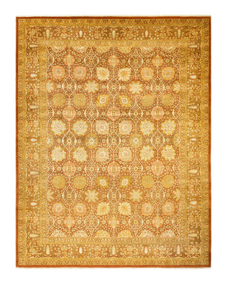 Traditional Mogul Brown Wool Area Rug 8' 2" x 10' 6" - Solo Rugs