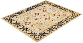 Traditional Mogul Ivory Wool Area Rug 8' 0" x 10' 1" - Solo Rugs