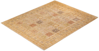 Traditional Mogul Ivory Wool Area Rug 8' 1" x 10' 0" - Solo Rugs