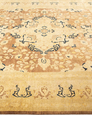 Traditional Mogul Brown Wool Area Rug 7' 10" x 10' 7" - Solo Rugs
