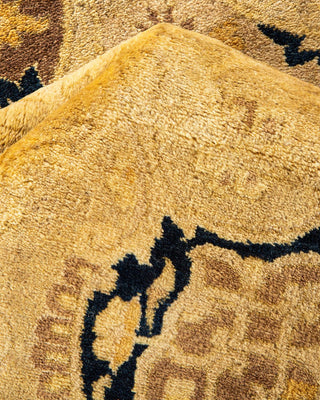Traditional Mogul Brown Wool Area Rug 7' 10" x 10' 7" - Solo Rugs