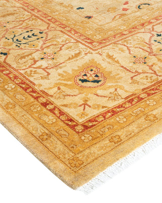 Traditional Mogul Ivory Wool Area Rug 8' 3" x 10' 1" - Solo Rugs