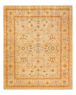 Traditional Mogul Ivory Wool Area Rug 8' 3" x 10' 1" - Solo Rugs