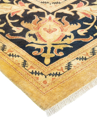 Traditional Mogul Green Wool Area Rug 9' 2" x 12' 4" - Solo Rugs