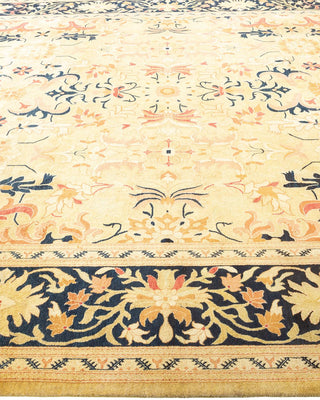 Traditional Mogul Green Wool Area Rug 9' 2" x 12' 4" - Solo Rugs