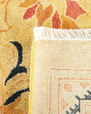 Traditional Mogul Green Wool Area Rug 9' 2" x 12' 4" - Solo Rugs