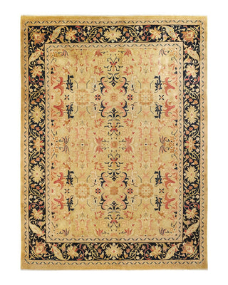 Traditional Mogul Green Wool Area Rug 9' 2" x 12' 4" - Solo Rugs
