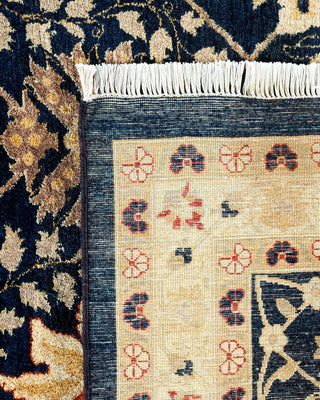 Traditional Mogul Blue Wool Area Rug 9' 2" x 12' 2" - Solo Rugs