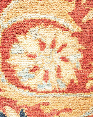 Contemporary Eclectic Orange Wool Area Rug 9' 1" x 11' 9" - Solo Rugs