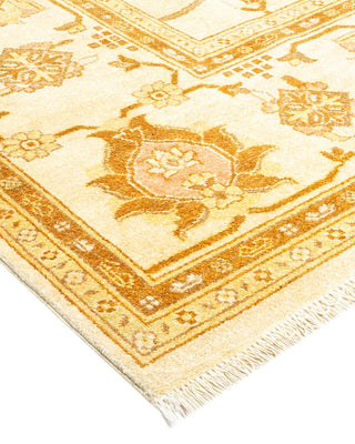Contemporary Eclectic Ivory Wool Area Rug 8' 0" x 10' 4" - Solo Rugs