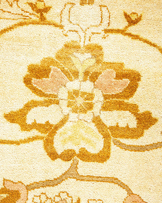 Contemporary Eclectic Ivory Wool Area Rug 8' 0" x 10' 4" - Solo Rugs