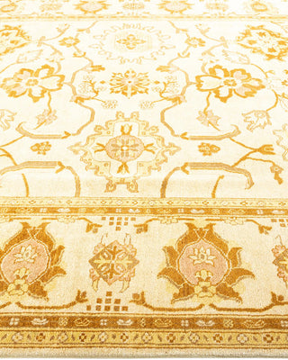 Contemporary Eclectic Ivory Wool Area Rug 8' 0" x 10' 4" - Solo Rugs