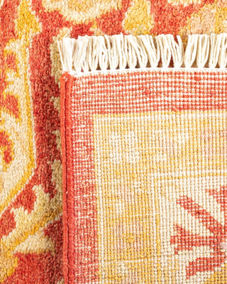 Contemporary Eclectic Orange Wool Area Rug 6' 1" x 8' 10" - Solo Rugs