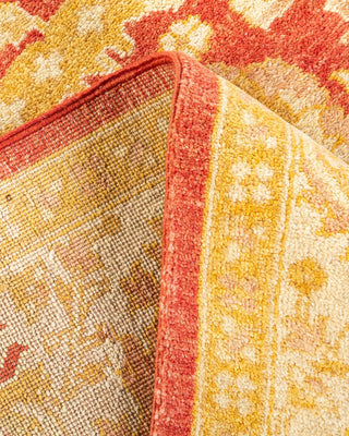 Contemporary Eclectic Orange Wool Area Rug 6' 1" x 8' 10" - Solo Rugs
