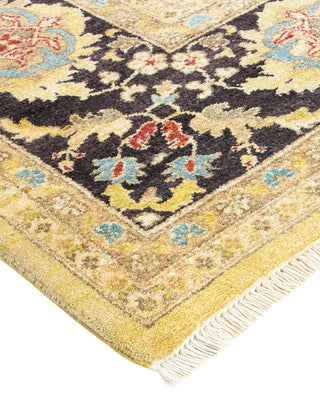 Contemporary Eclectic Green Wool Area Rug 10' 0" x 16' 0" - Solo Rugs