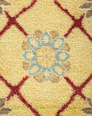 Contemporary Eclectic Green Wool Area Rug 10' 0" x 16' 0" - Solo Rugs