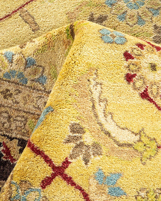 Contemporary Eclectic Green Wool Area Rug 10' 0" x 16' 0" - Solo Rugs