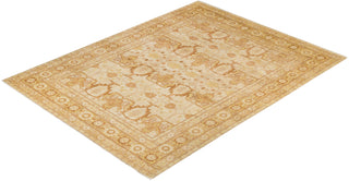 Contemporary Eclectic Ivory Wool Area Rug 9' 0" x 11' 9" - Solo Rugs