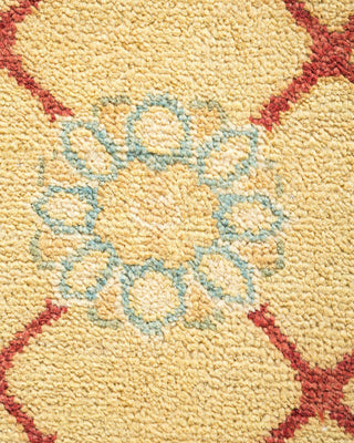 Contemporary Eclectic Green Wool Area Rug 9' 1" x 11' 9" - Solo Rugs