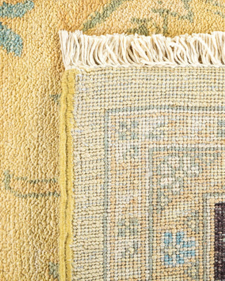 Contemporary Eclectic Green Wool Area Rug 9' 1" x 11' 9" - Solo Rugs