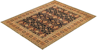 Contemporary Eclectic Black Wool Area Rug 9' 3" x 11' 9" - Solo Rugs